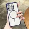 Luxury Transparent Shockproof Armor For Magsafe Phone Case for iPhone 16 15 14  Pro Max Magnetic Clear Acrylic Hard Back Cover
