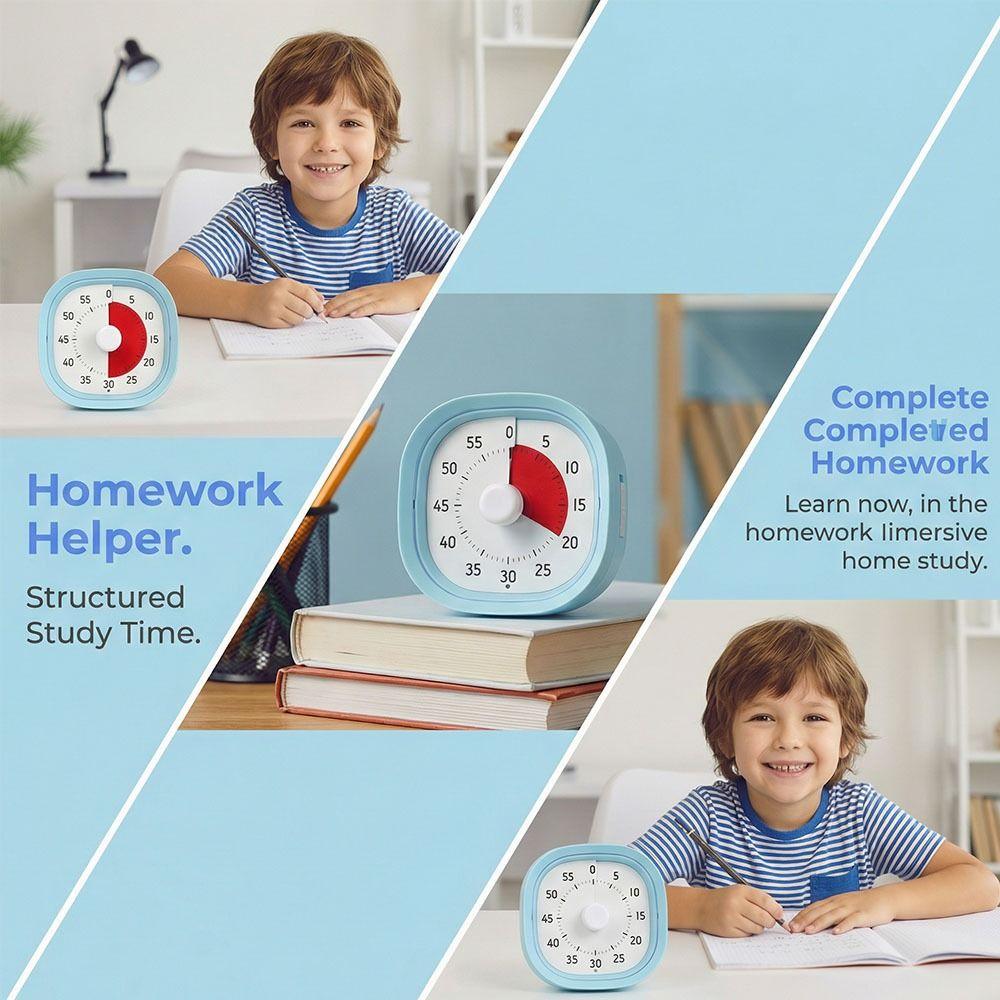 60-Minute Kitchen Countdown Reminder Self-discipline Alarm Clock Visual Timer Reading Room