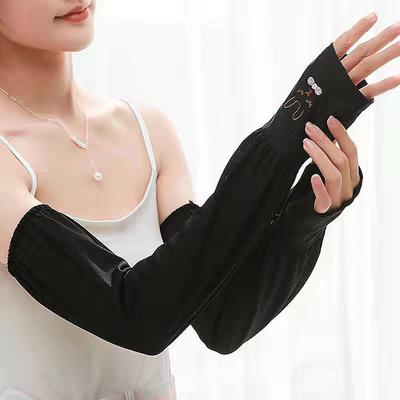 Summer Ice Silk Sleeves For Women Anti-Sunburn With Anti-Uv Cycling Arm Sleeve