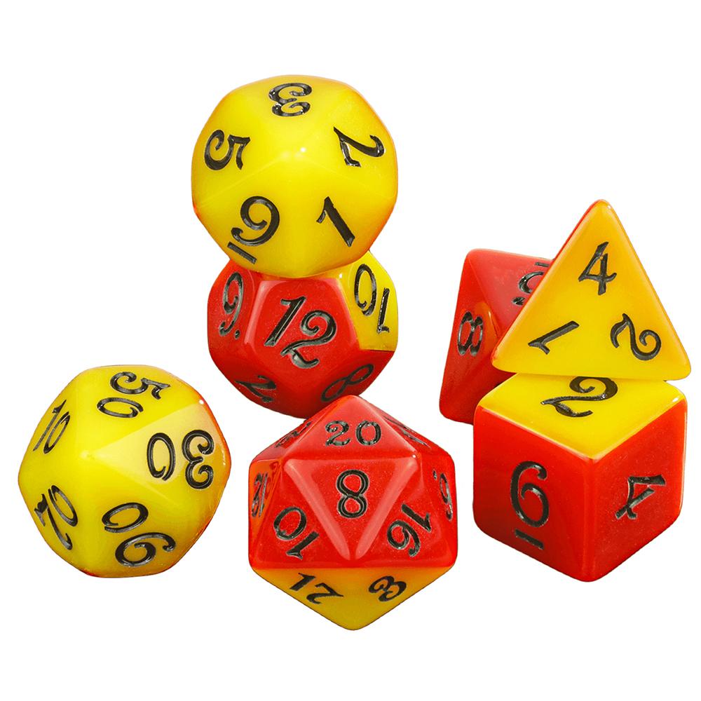 7pcs Splic Colors Game Dice DND Polyhedral Dice Set for DND RPG Table Board Role Playing Games