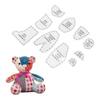 Memory Bear Template Ruler 10 Pieces Acrylic Sewing Pattern Set for Cute Doll Making