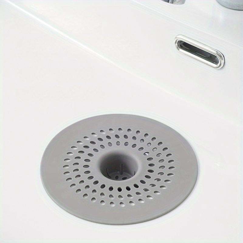 Silicone Drain Cover Hair Catcher, Bathroom Sink Strainer Shower Drain Stopper, Circular Bathtub Drain Protector