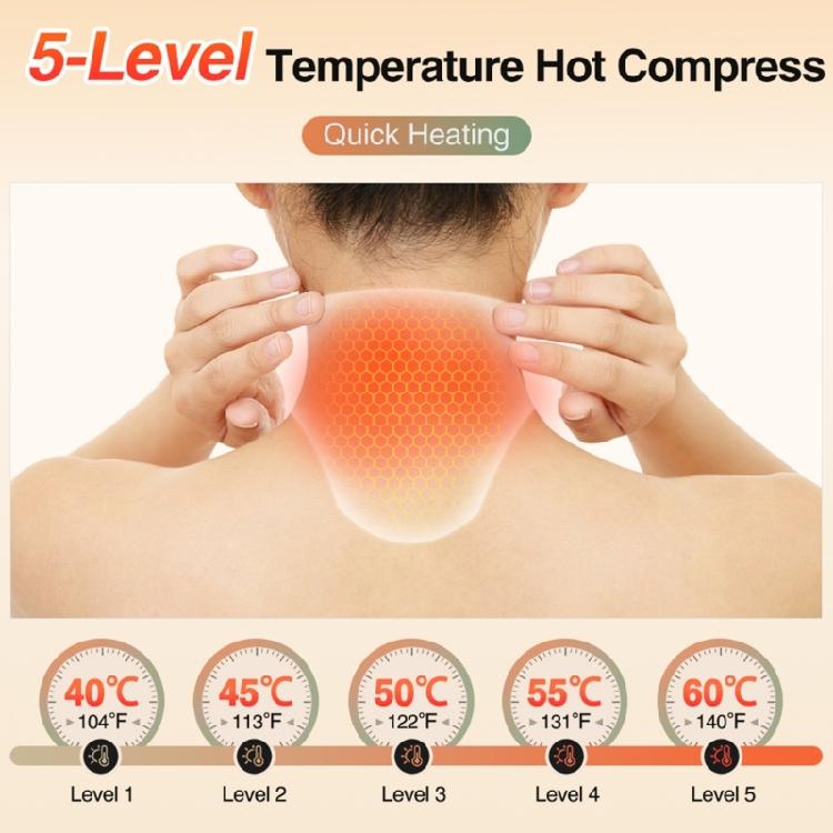 Portable Cervical Massagers Electric Heating Vibrations Mode 5Heat Option Rechargeable Battery For Shoulder Neck