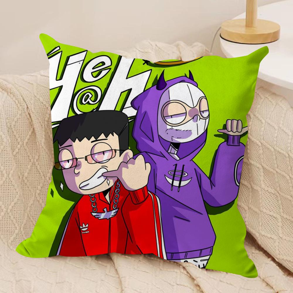Rapper TThasup Cushion Cover Soft Plush Throw Pillow Cover DoubleSided Decorative Cushion Case Sofa Bedroom Home Decor