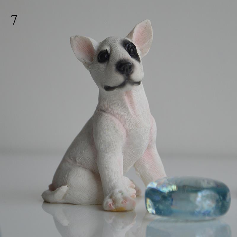 Mini Cute Vivid Dog Figurine Home Decor Simulation Mini Dog Model Miniature Dog Living Room Desktop Ornament Bonsai Decoration