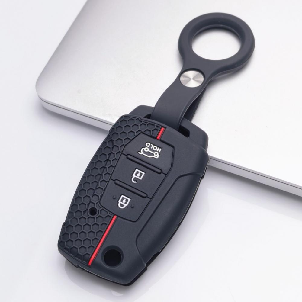Copri Telecomando per SsangYong Korando Actyon Kyron Rexton Tivoli Musso con Portachiavi Protezione Anti-graffio Protezione Antiurto Texture Morbida al Tatto