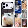 Cute Adorable Hamster Phone Case For iPhone 17 16 15 14 13 12 11 Pro Max Plus 17Air Soft Silicone Cover