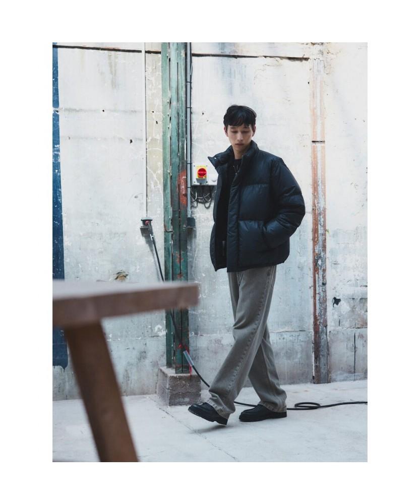 SHIFT.G Washed Wide Denim Pants Khaki