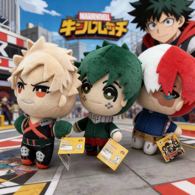 Anime 25Cm My Superhero Academia Plush Toys Animation Izuku Midoriya Katsuki Bakugou Shouto Todoroki Stuffed Dolls Kids Gifts---