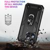 For iPhone 15 Pro Kickstand Phone Case PC+TPU Cover with Built-in Magnetic Holder Metal Sheet