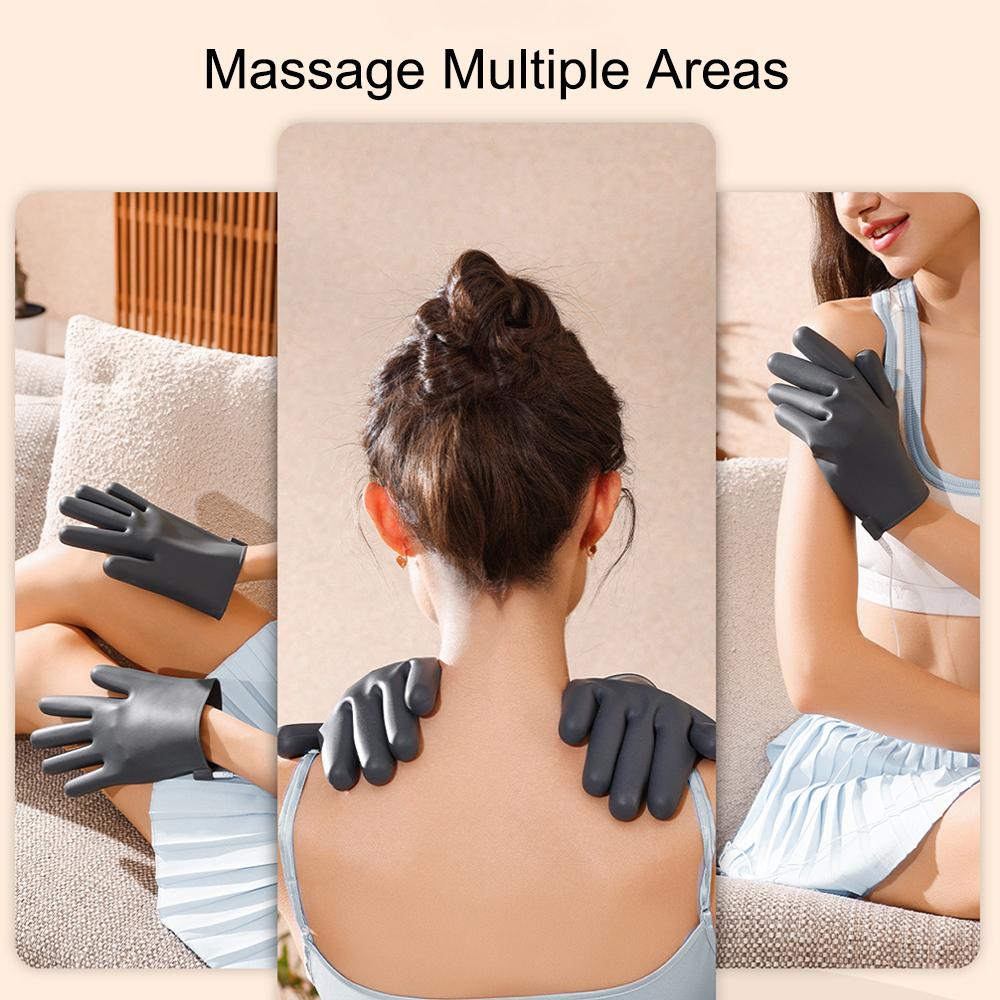 EMS Massage Gloves Electric Pulse Body Massager Microcurrent Muscle Stimulator Relieve Fatigue Muscle Relaxation Massage Gloves