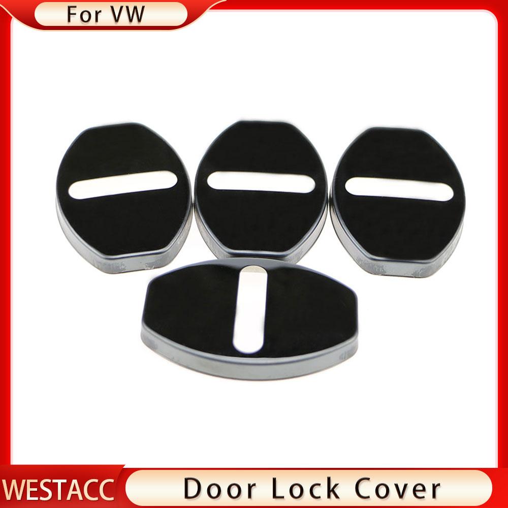 4 Stücke Edelstahl Türschloss Abdeckung Trim für Volkswagen VW GOLF 5 6 7 Tiguan POLO CC Passat B5 B6 neue Jetta Magotan