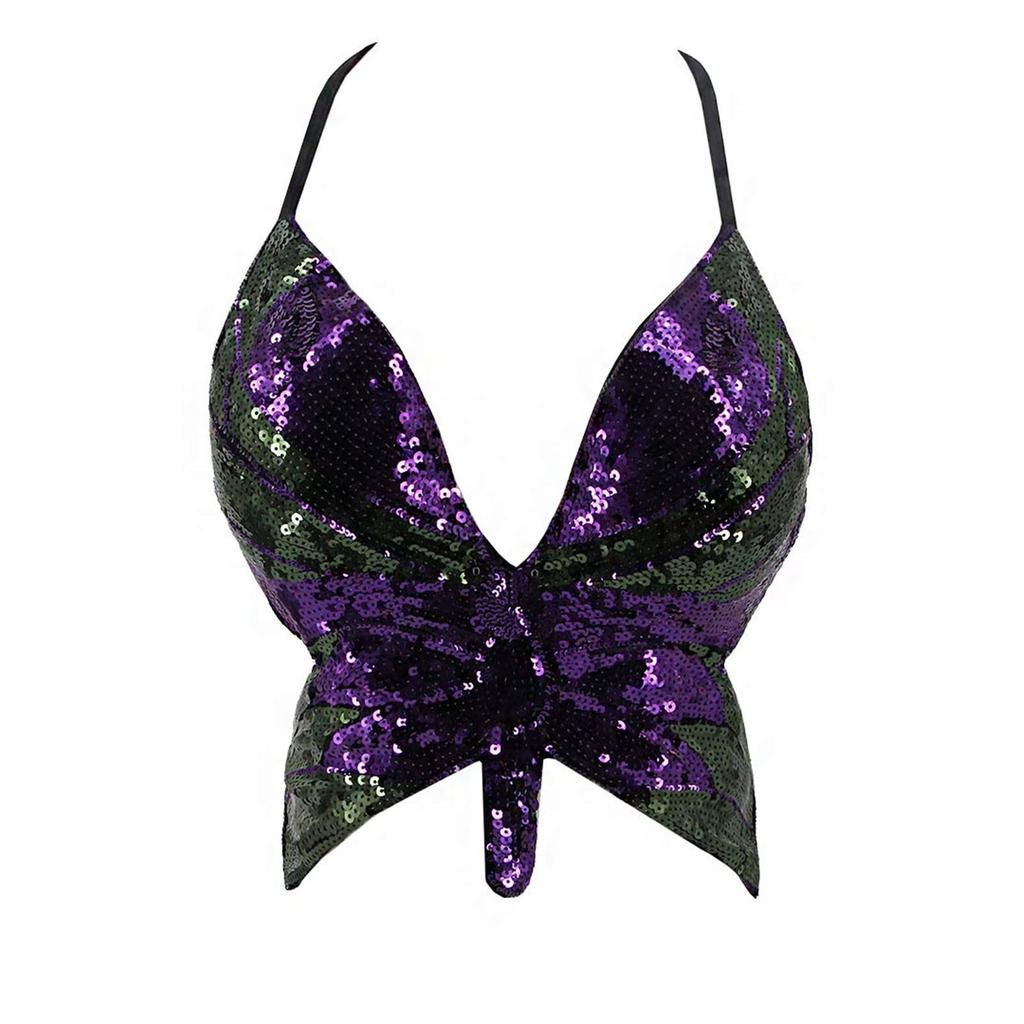 Ladies' Performance Tops, Belly Dance Bras, Sexy Stage Butterfly Bra