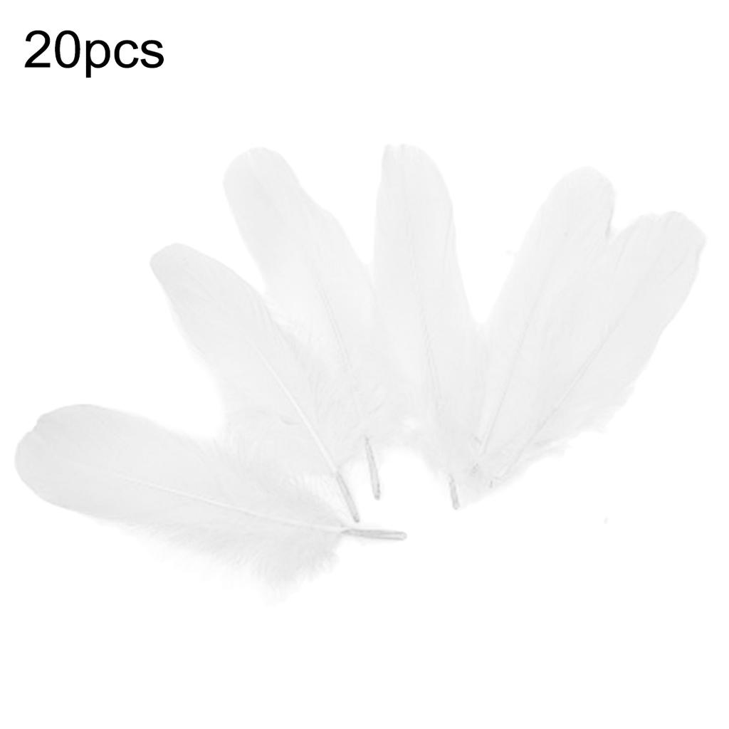200pcs Natural White Feathers for Home Wedding Festival Party Decor DIY Craft Handmade Project Accessories Clothes Bag Decorations