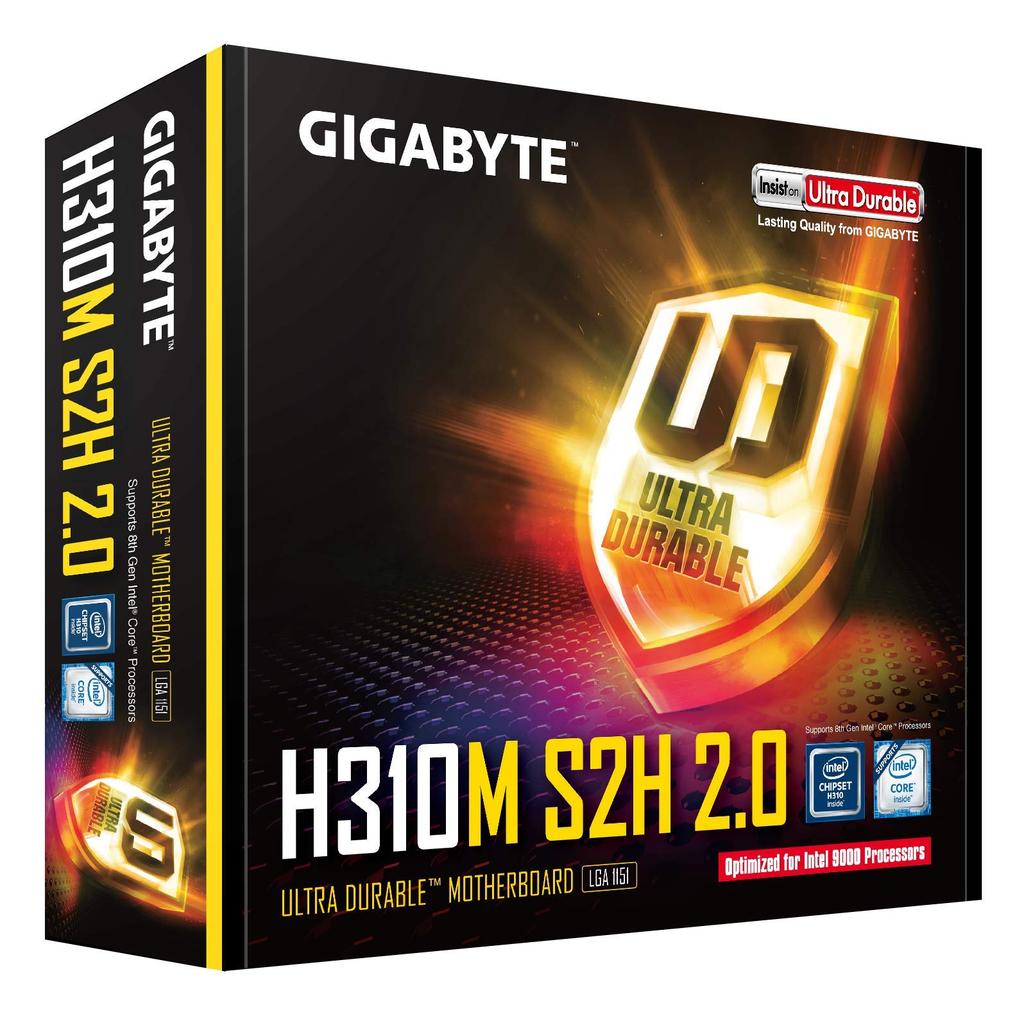 GIGABYTE H310M S2H Motherboard H310 MB4623 2.0 M-ATX [Intel Chipset]