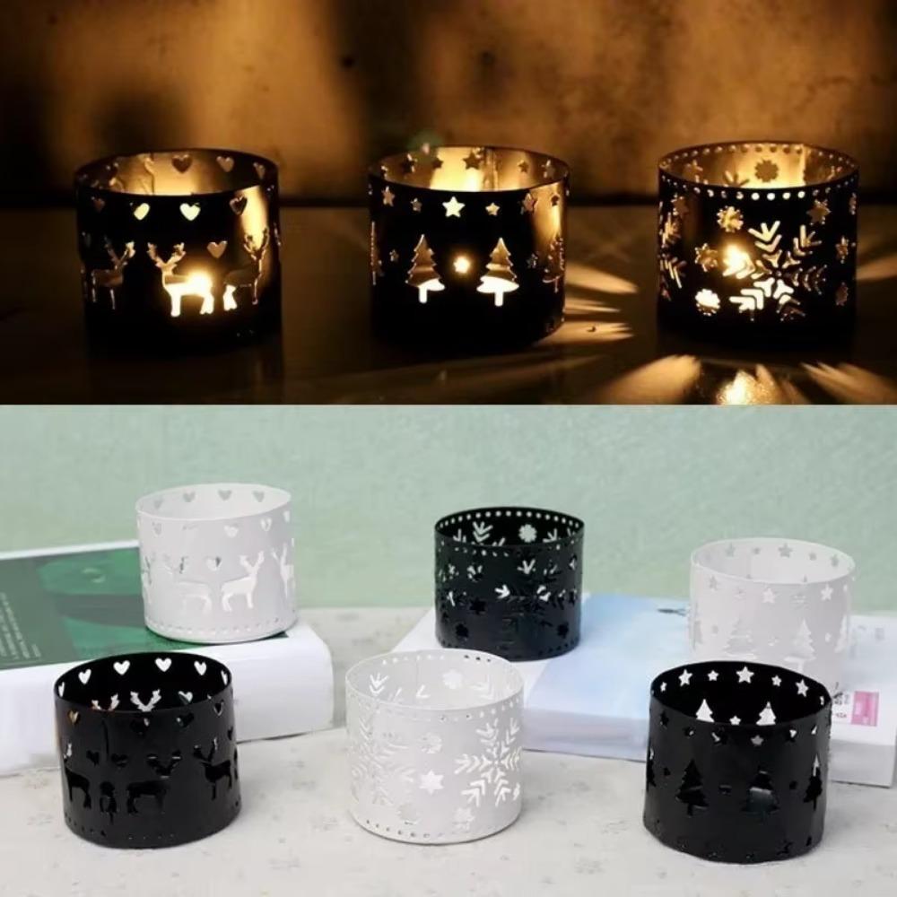 Exquisite Christmas Candle Holder Handicraft Hollow Candle Stand  Shop Windows