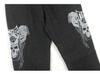 Men's Hip-Hop Street Dance Jeans: Trendy, Embroidered Skull, Straight, Loose, Casual Skateboard Pants, Plus Size Available.