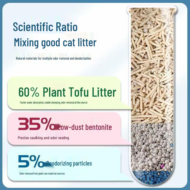 Boca Cat Deodorizing Tofu & Bentonite Litter - Cherry Blossom/White Tea Scent, 2.5kg, Dust-Free
