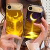 The golden moonlit sky For IPhone 17Pro Max 16 17 Pro oMax 15 Pro 14 13 Plus 12Mini 11ProMax XR 16E Air Golden glass phone case