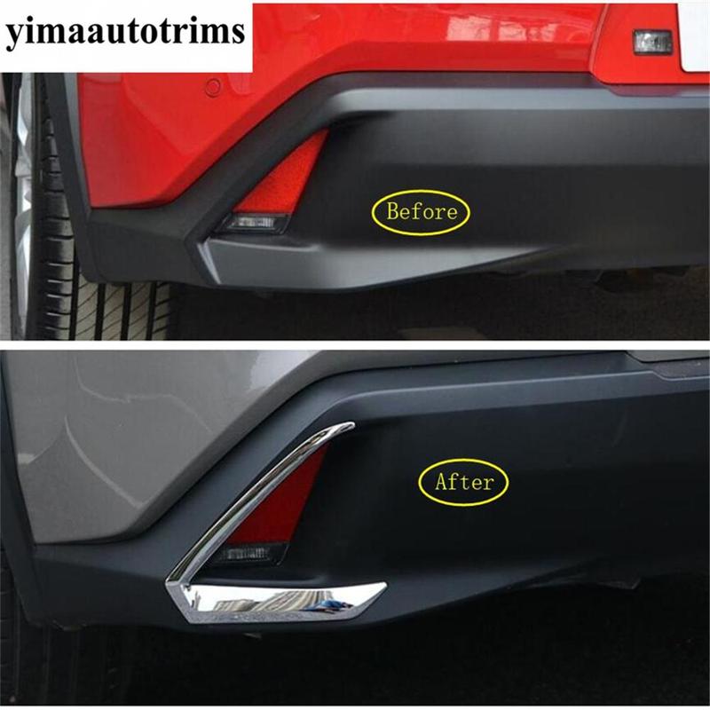 Pro Lexus UX 200 250H - 2024 Zadní zadní nárazník Mlhová světla Lampy Víčko Obočí Pruhy Kryt Sada Lišta ABS Chromové Doplňky