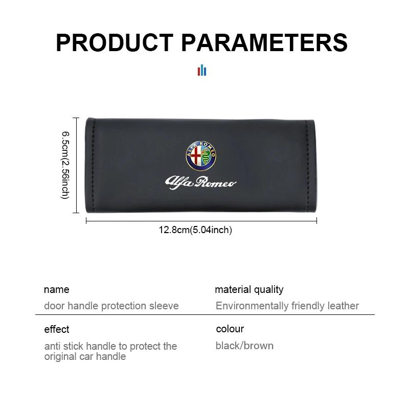 Car Door Handle Cover Armrest Protector Internal Accessories For Alfa Romeo 159 Giulietta 156 147 Giulia Mito GT Stelvio Spider Duw753