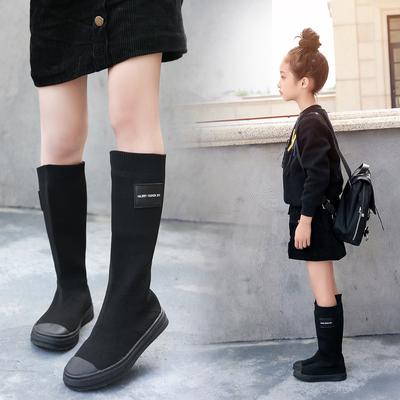 Girls High Socks Boots  Autumn and Winter  Children Stretch Single Boots Princess Over the Knee High Boots