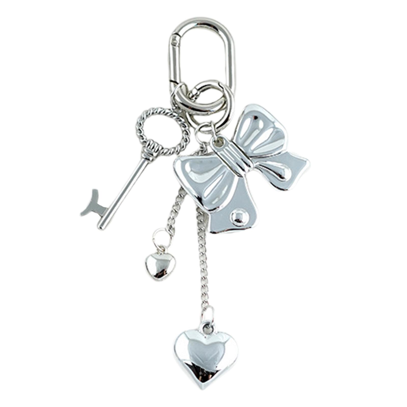 

Нежный брелок-шарм с бантиком, практичный шарм для сумки, сплавная текстура, подвеска для сумки, брелок для автомобиля, подарок для любителя моды 3