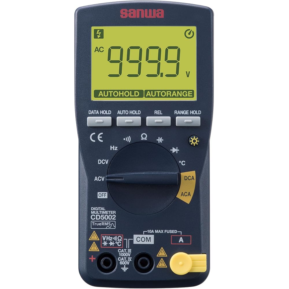 Sanwa Electric Instrument CD5002 Digital Multimeter Standard Model with LCD Display and Auto Range Generic Measuring Tool