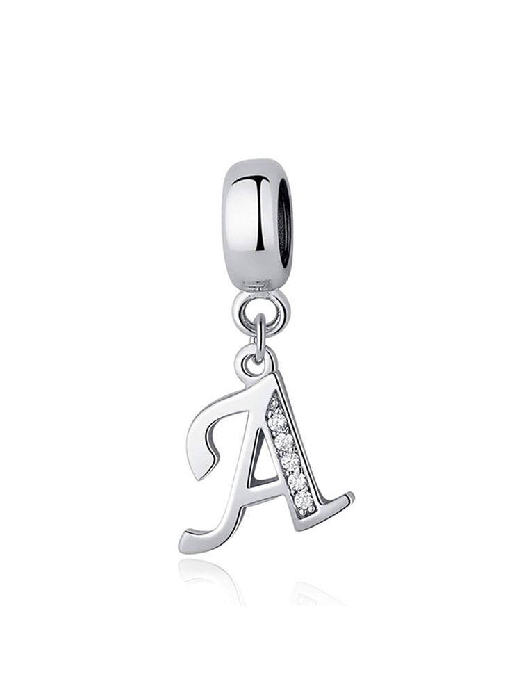 Copper Fashionable 26 Letters Of Charm Bead For Women Fit Bracelets Diy Making Anniversary Gift Fine Ladies Jewelry