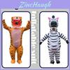 Disfraz Inflable Divertidísimo de Tigre Cebra Para Adultos Perfecto Para Fiestas de Halloween