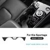 Real Soft Carbon Fiber Sticker For Kia Sportage 2022 2023 2024 2025 LHD RHD Car Gear Cup Holder Frame Trim Interior Accessories