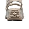 Converse Sandale cu platformă Run Star, vârf rotund, culoare solidă, din cauciuc, pentru femei A20646C