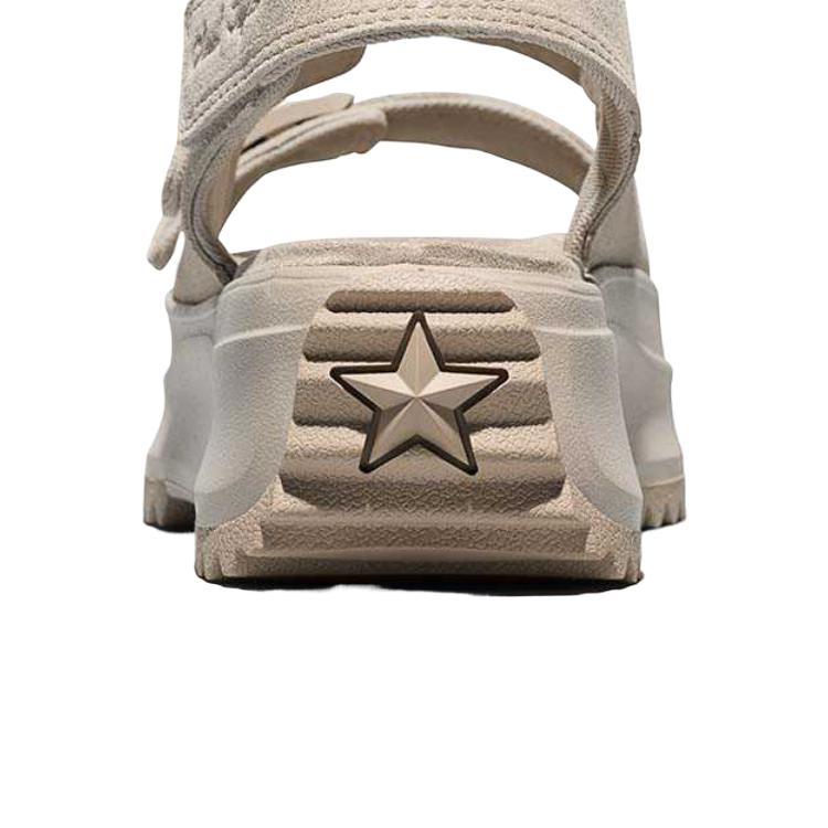 Converse Sandale cu platformă Run Star, vârf rotund, culoare solidă, din cauciuc, pentru femei A20646C
