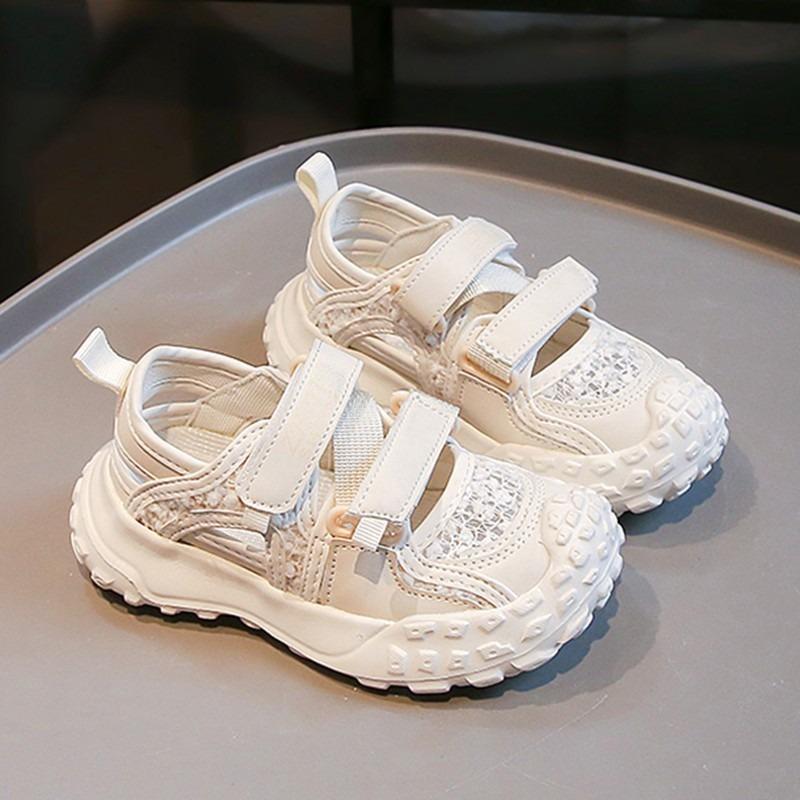 Girls' Sandals New Spring Summer Collection Children's Sports Sandals for Toddler Girls Mesh Shoes Fashionable Mid-Calf Shoes with Closed Toe