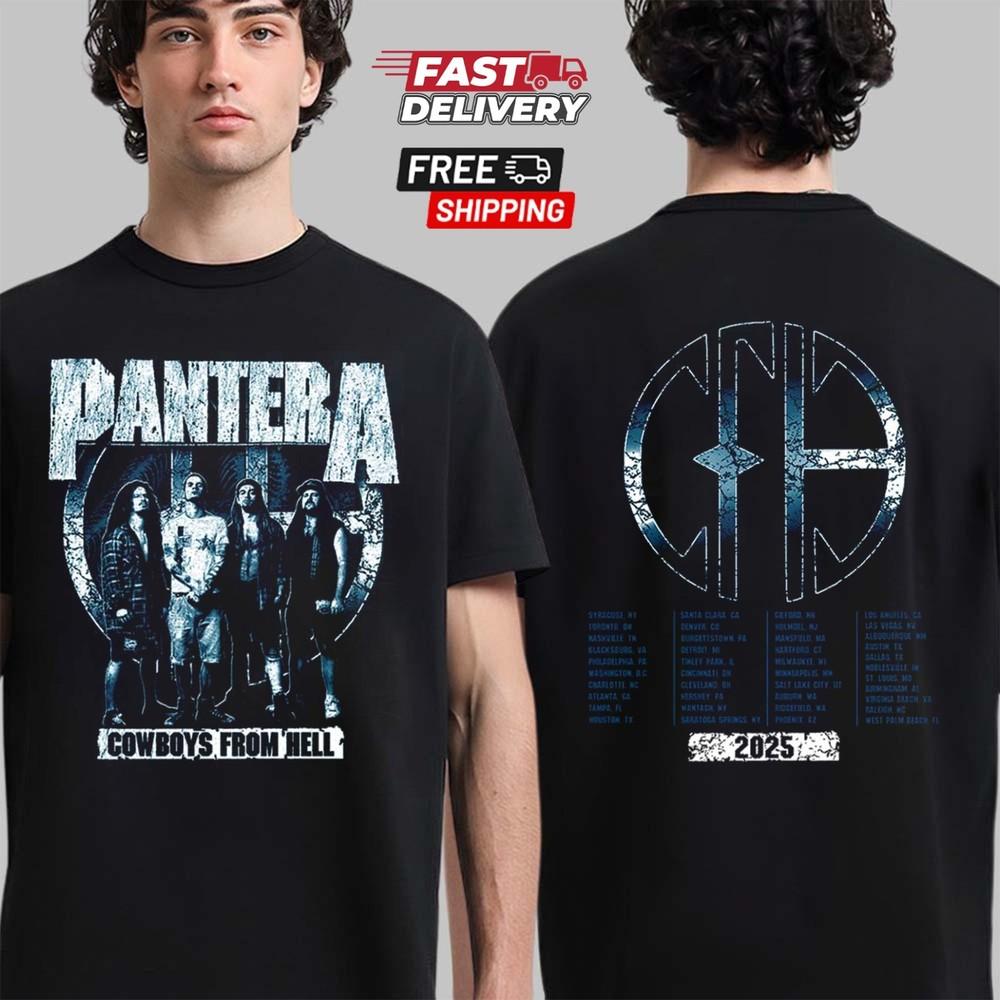 

Pantera The Heavies Tour Of The Summer 2025 Cowboys From Hell Two-Sided T-Shirt Unisex T-Shirt L