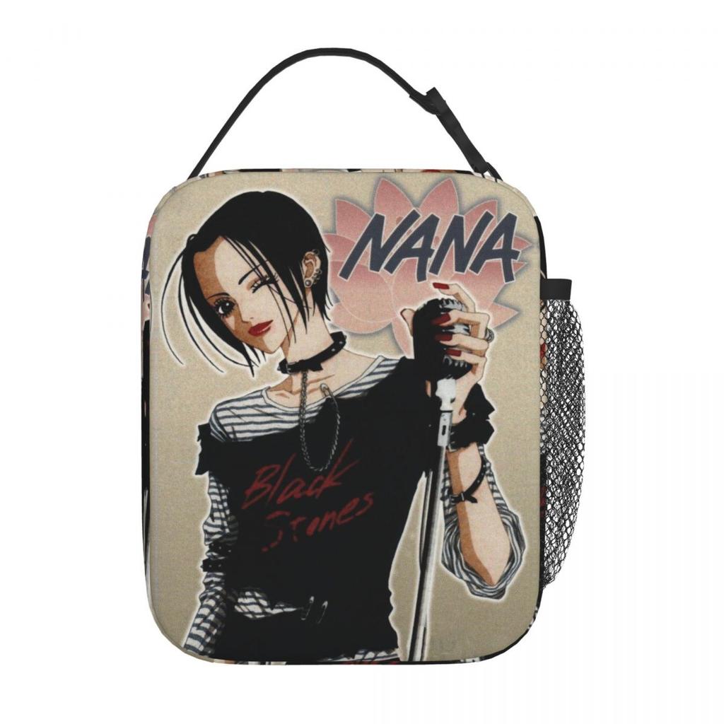 Anime Nana Osaki Insulated Lunch Bags Portable Singing Ai Yazawa Reusable Thermal Bag Tote Lunch Box Work Outdoor Food Handbags