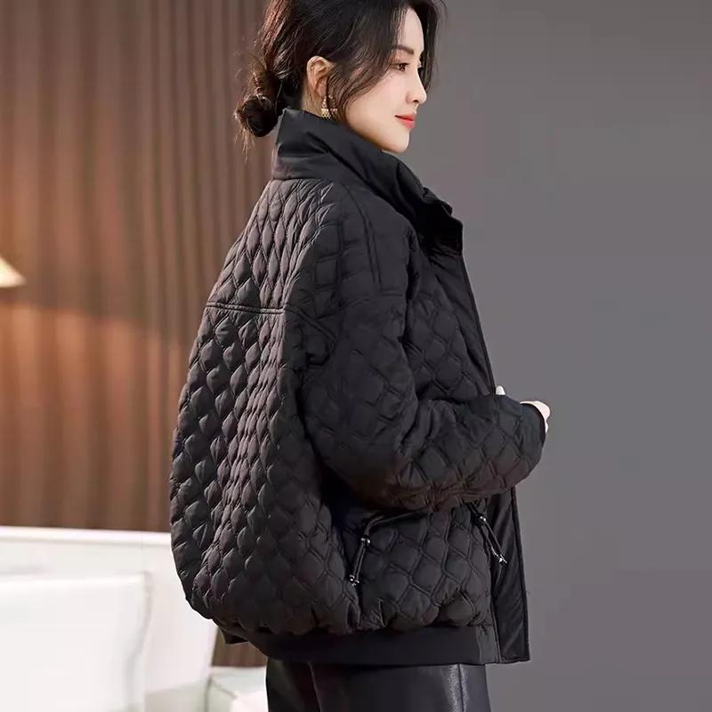 Women's Plus Size Short-Length Thickened Winter Jacket Solid Color Simple Plus Size Pocket Jacket