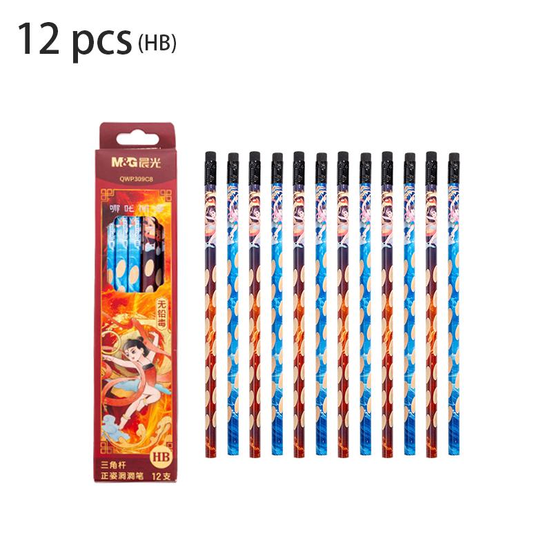 

M&G 12pcs 2B/HB Hexagonal Wooden Pole Pencil School&Office Supplies Art Exam Sketch Painting Drawing Pencils Stationery Gift