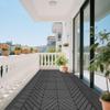Plastic Interlocking Deck Tiles,44Pack,12"x12" Square Waterproof Outdoor All Weather Use, Outdoor and Indoor Poolside Balcony Backyard, Dark Grey