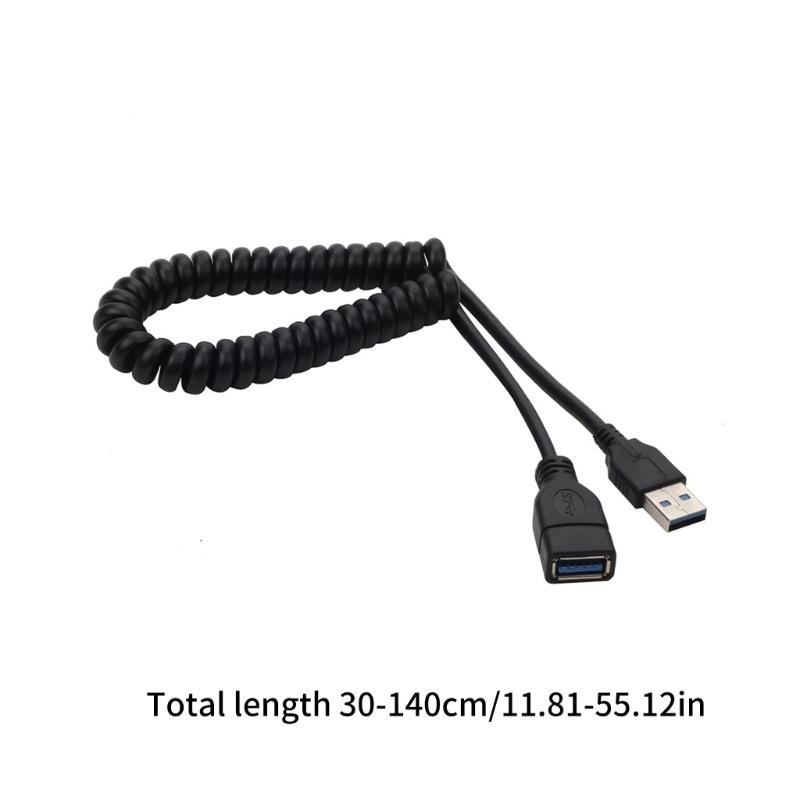 Spring USB 3.0 Extension Cord Male to Female Connection Cable for PC Hard Drive and Printer