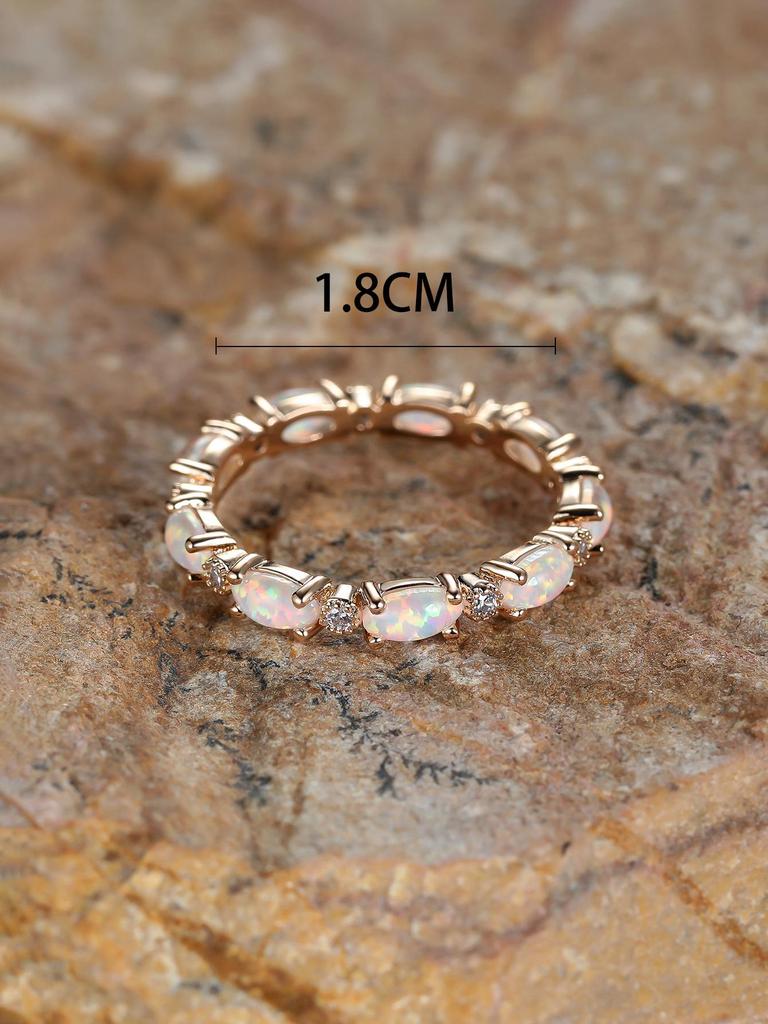 Platin Herz Voll Diamant Opal Ring