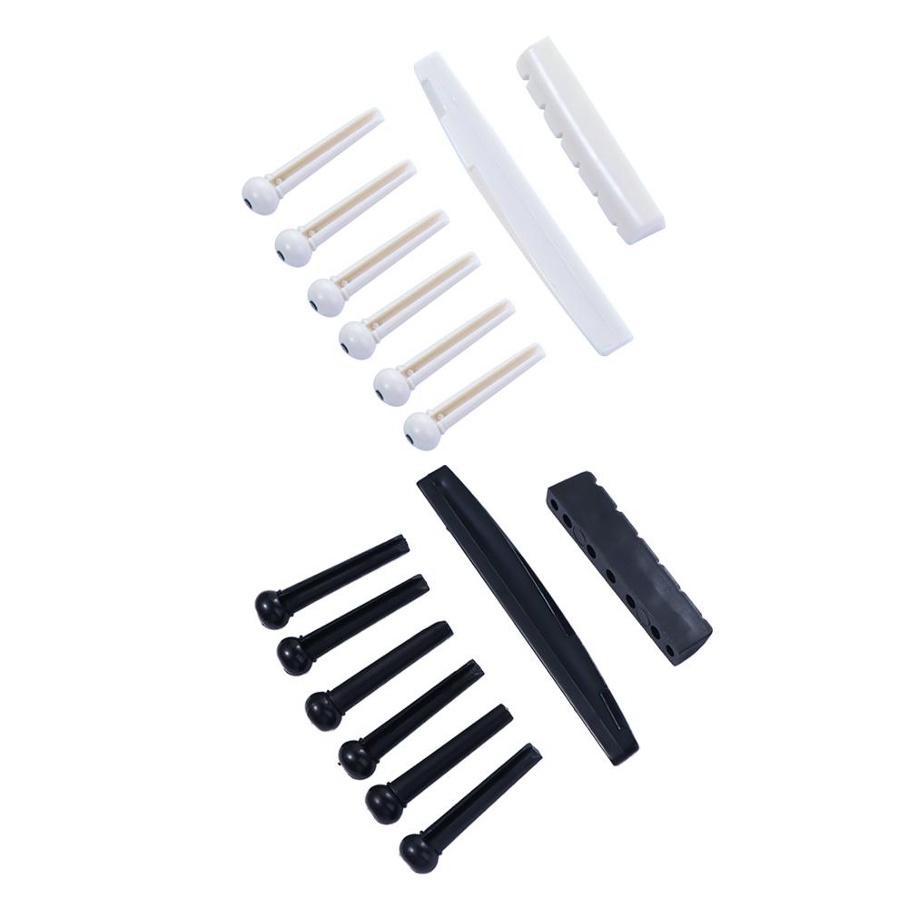 Portable Portable Guitar Accessories Plastic Guitar Nut Bridge Pins Saddle