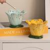 Minimalist Design Flower Candle Holder Painted Aromatherapy Candle Cup  Dining Table Decoration