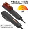 Eco Friendly Travel Professional Negative Ion Ceramic Heated Electric Portable Fast Hot Styling Comb Hair Straightener Brush