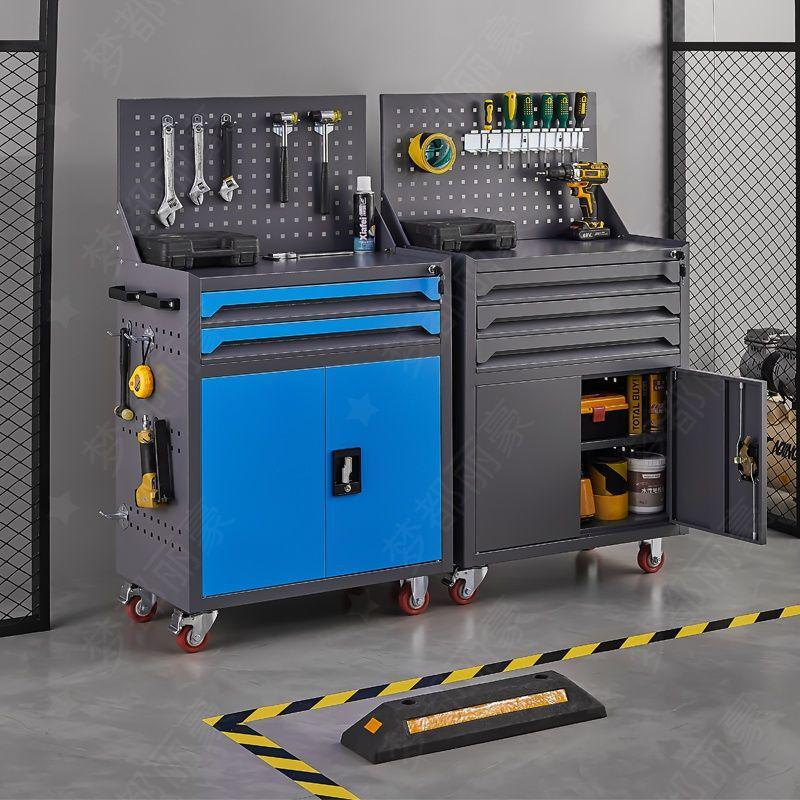 Compact Mobile Tool Cart: Multifunctional Storage Cabinet & Trolley for Workshop