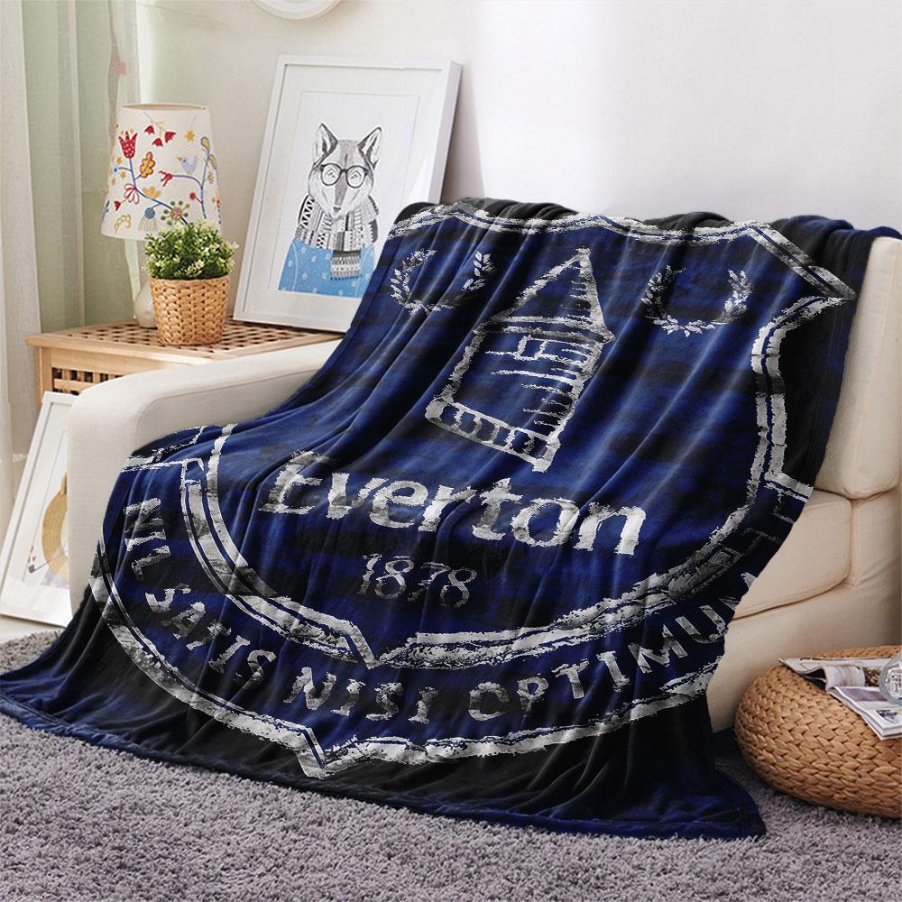 1PC Everton F.C Patterned Flannel Blanket Suitable For All Seasons for Home Decor Warmth and Comfort Gifts Holiday Present