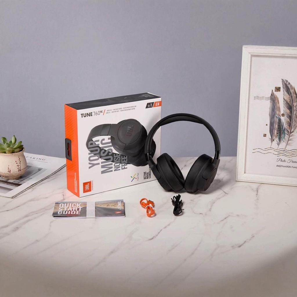 JBL TUNE760NC Wireless Bluetooth Over-Ear Headphones with Active Noise Cancelling for Gaming