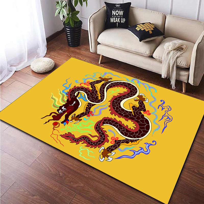Chinese Dragon Art Printed Carpet for Living Room Large Area Rug Soft Mat E-sports Chair Carpets Alfombra Gifts Dropshopping