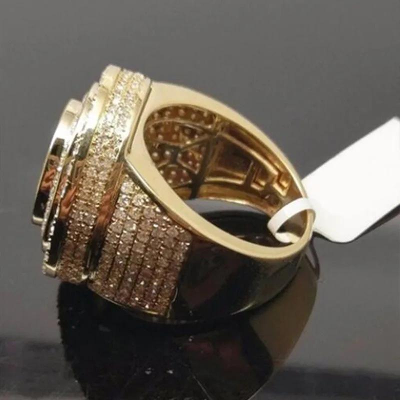 Popular hip hop full zircon ring creative fashion temperament single item men's and women's hand jewelry