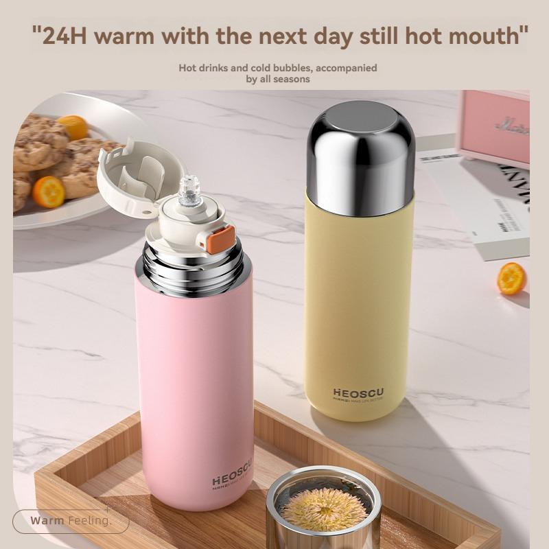 500ML Thermo Water Bottle Vacuum Flasks Cup Leak-proof Double Stainless Steel Insulated Cups Drinkware Mug Portable Outdoor Cup
